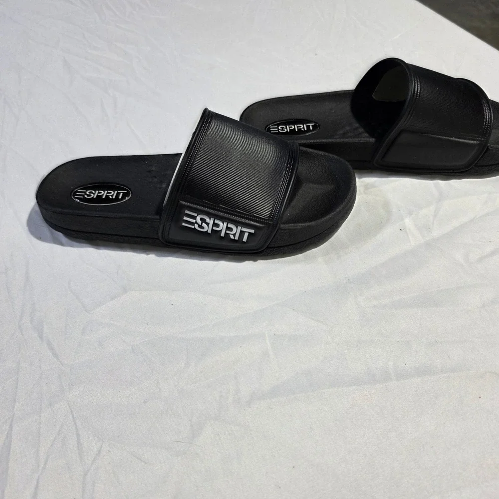 Esprit Slouch 4551370 Black Slide Sandals Mens 7 Lightweight Casual Pool Shoes